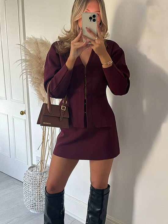 Brooke Ribbed Knitted Set