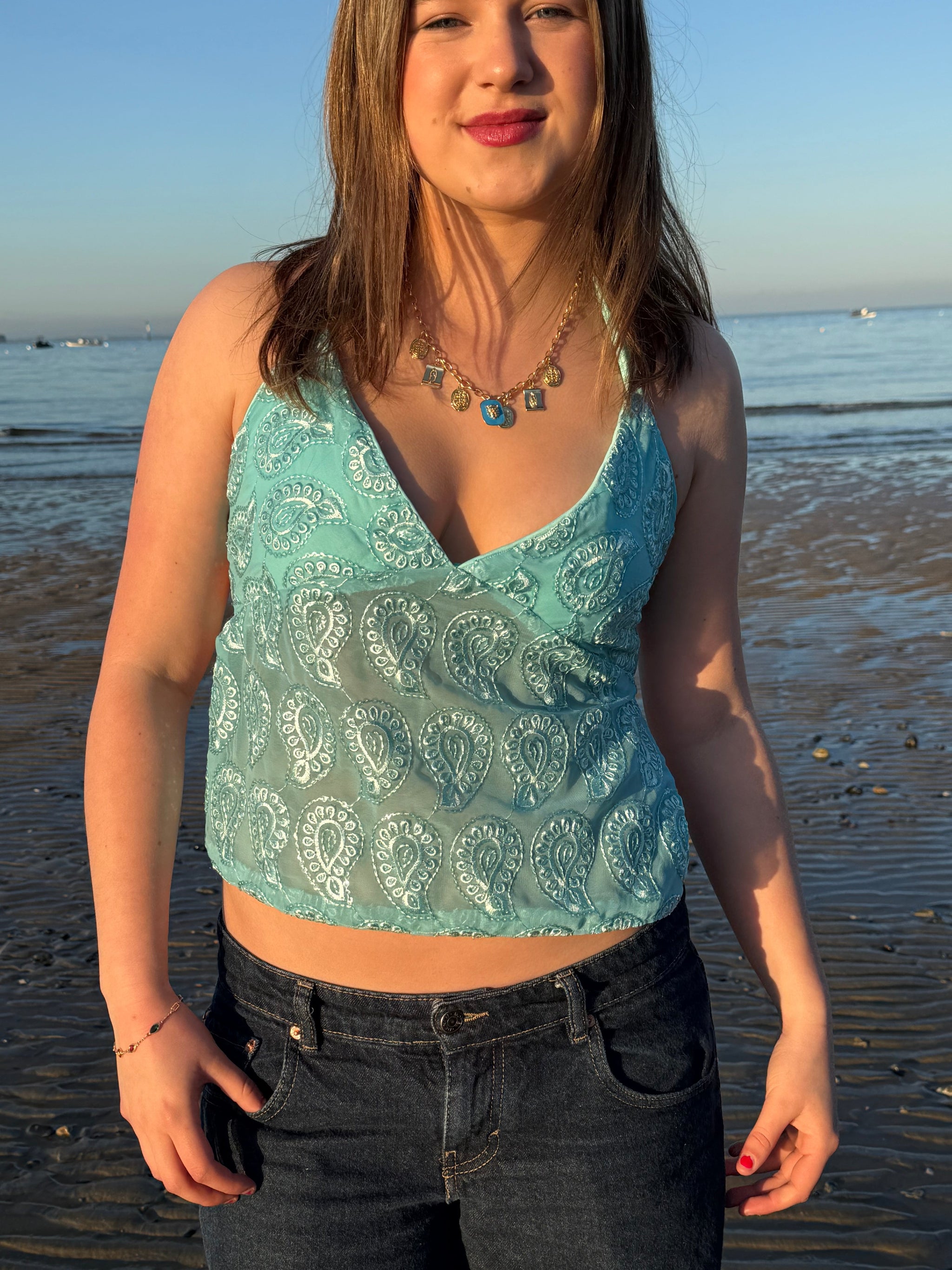 Arella Turquoise Top