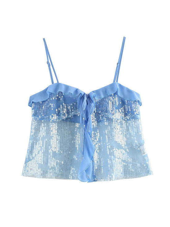 Carissa Sequin Halter Top