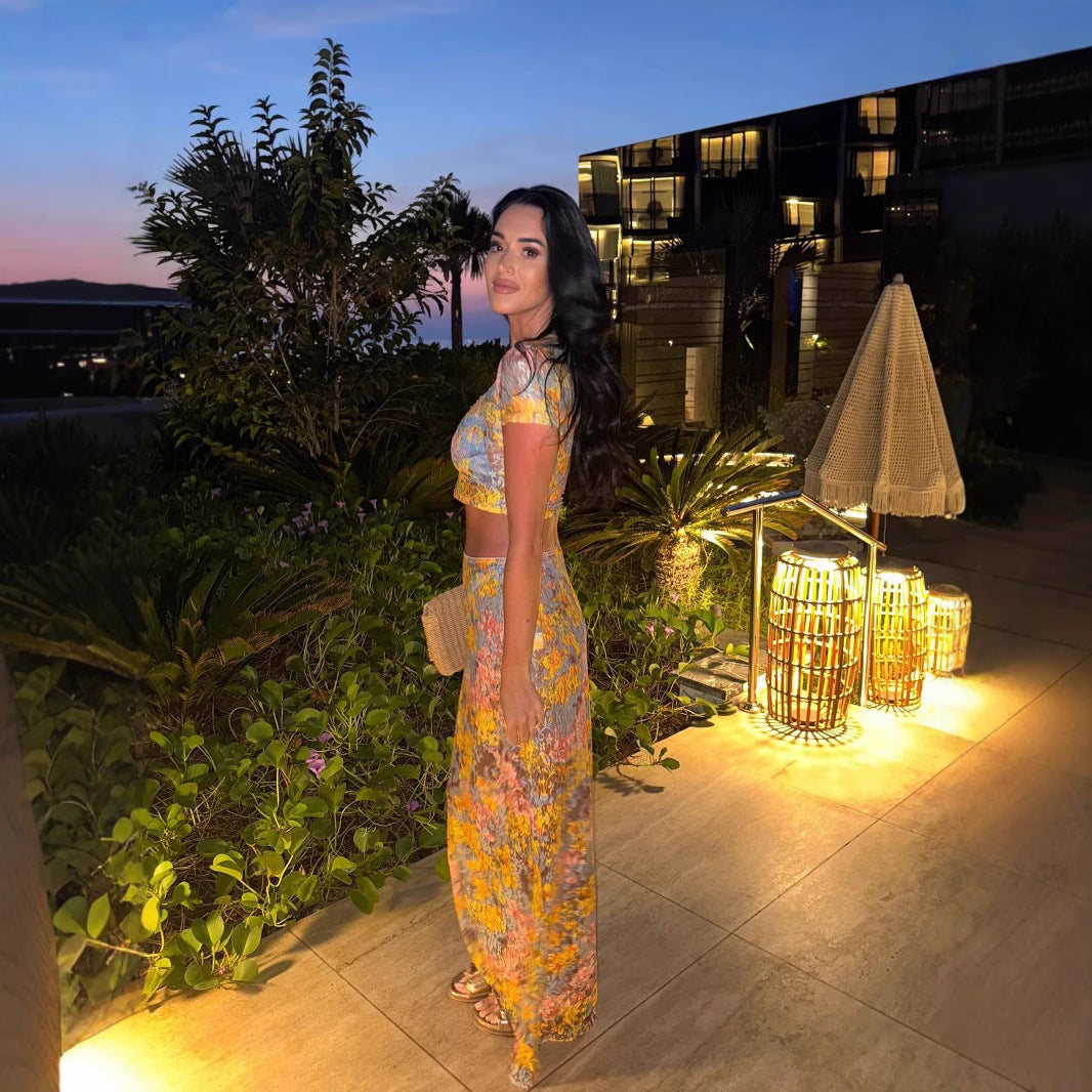 Amaris Floral Print Two Piece Set