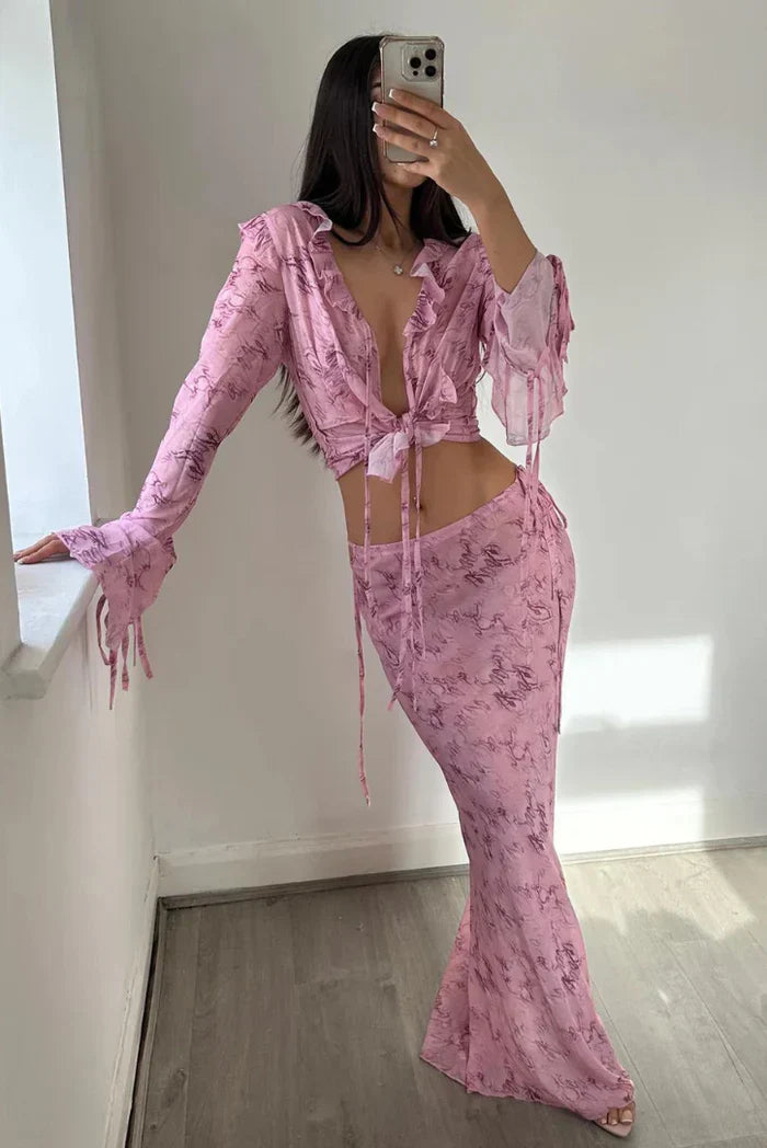 Annabelle Flowing Maxi Skirt Set