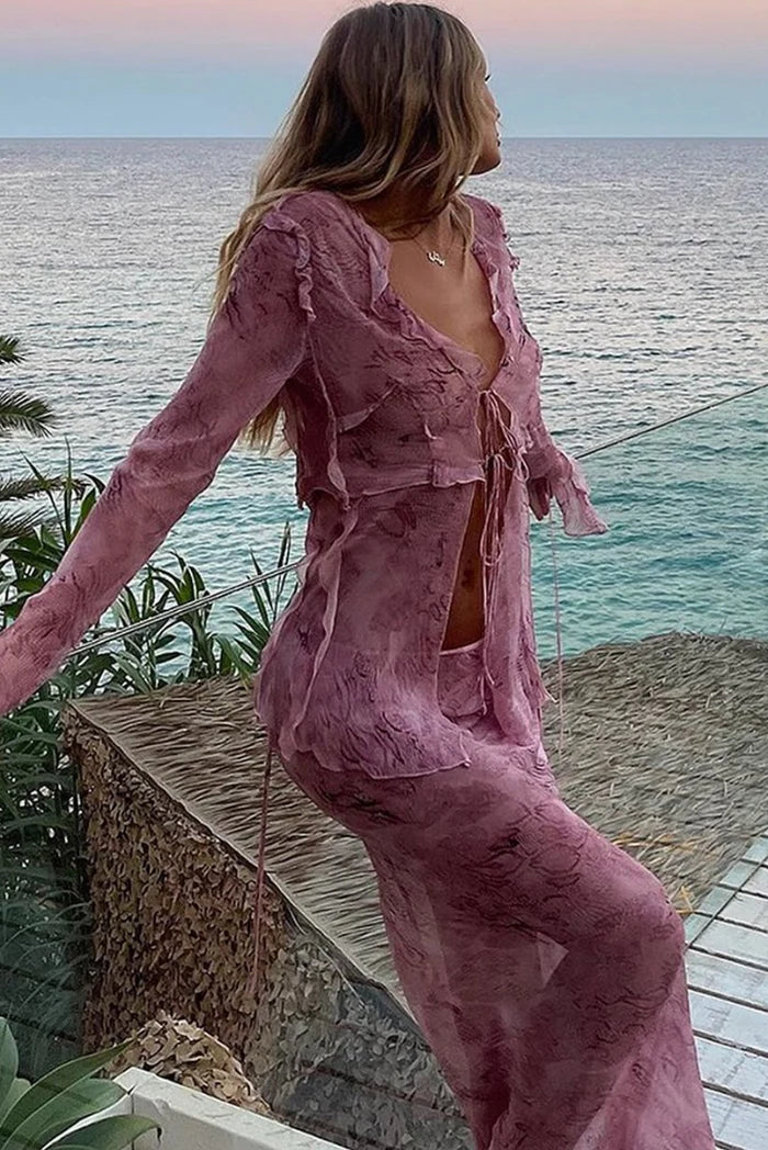 Annabelle Flowing Maxi Skirt Set