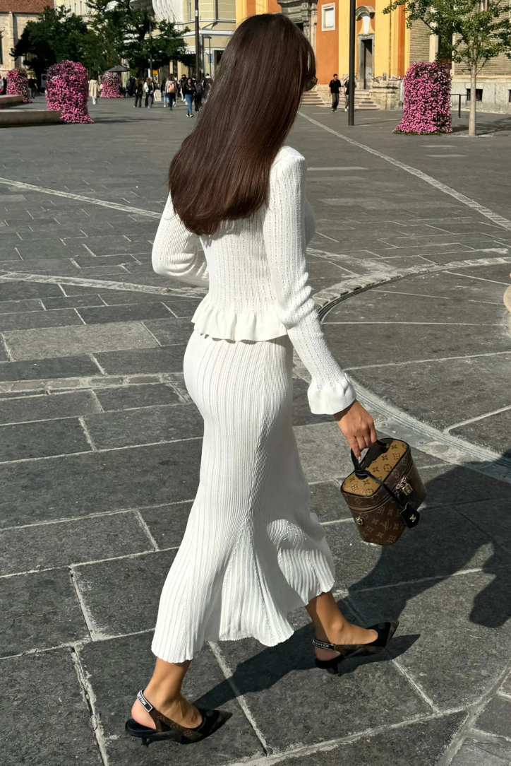 Bonnie V-Neck Knitted Set