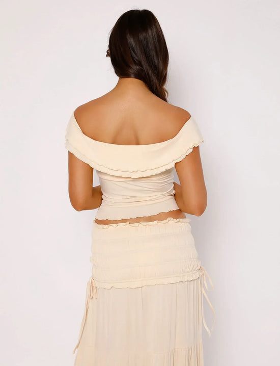 Paula Ruffled Top with Maxi Skirt Boho Set