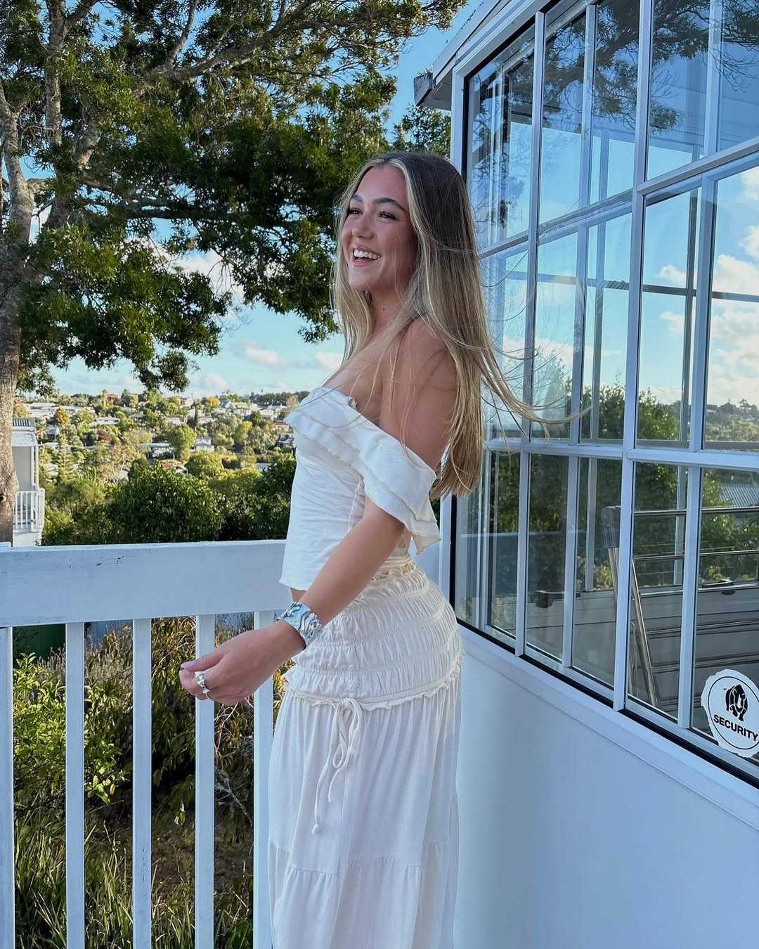 Paula Ruffled Top with Maxi Skirt Boho Set