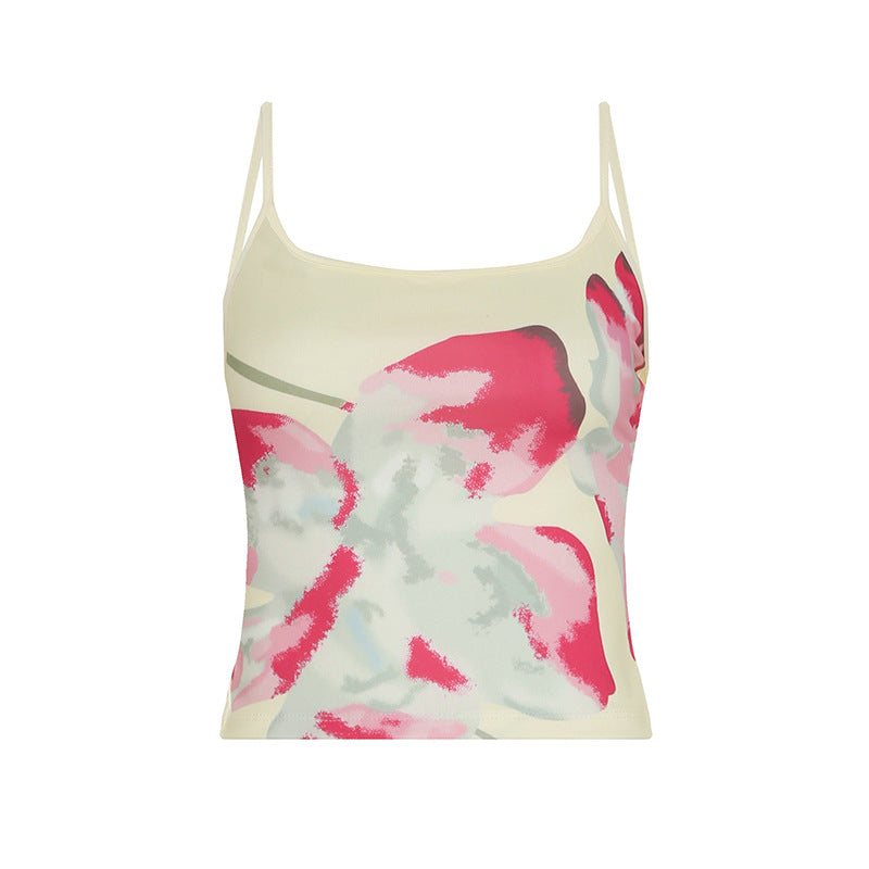 Kenia Floral Print Mesh Two Piece Set