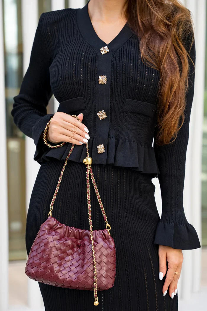 Bonnie V-Neck Knitted Set