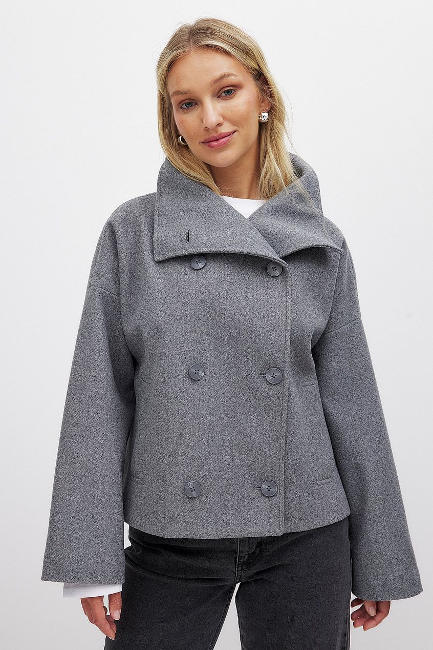 Ellie™ | Double Breasted Short Coat
